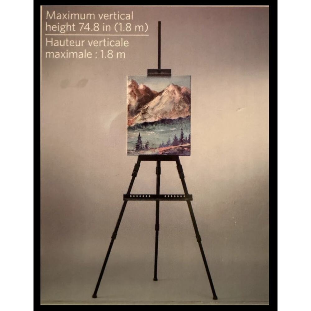 new art easel by artist loft in black 44"x24.8"x74.8"